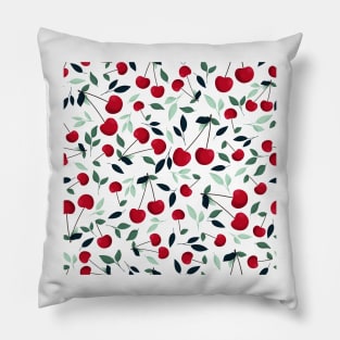 Modern Cherry Pattern, Fruit illustration Pillow