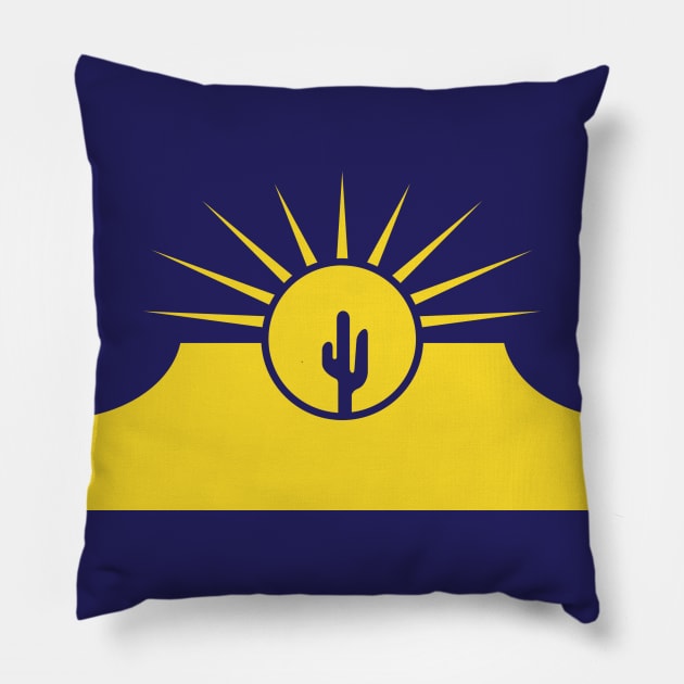 Flag of Mesa, Arizona Pillow by brigadeiro