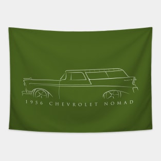 1956 Chevy Nomad - profile stencil, white Tapestry