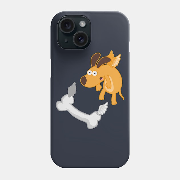 Dog flying Phone Case by Lani3M