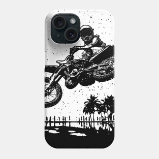 Tropical Motocross with Grunge Effect Phone Case