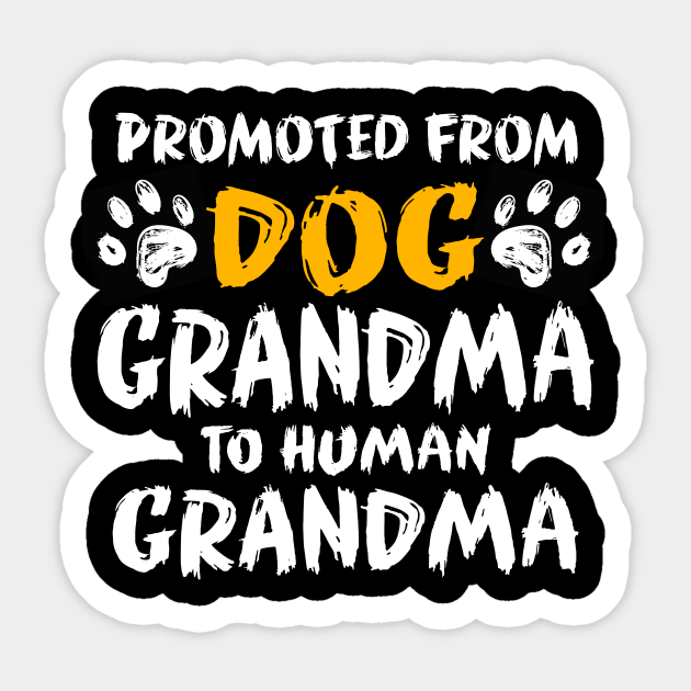 Promoted Dog Grandma To Human Shirt Dog Grandma Sticker Teepublic