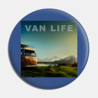Van Life Camper RV Outdoors in Nature Pin
