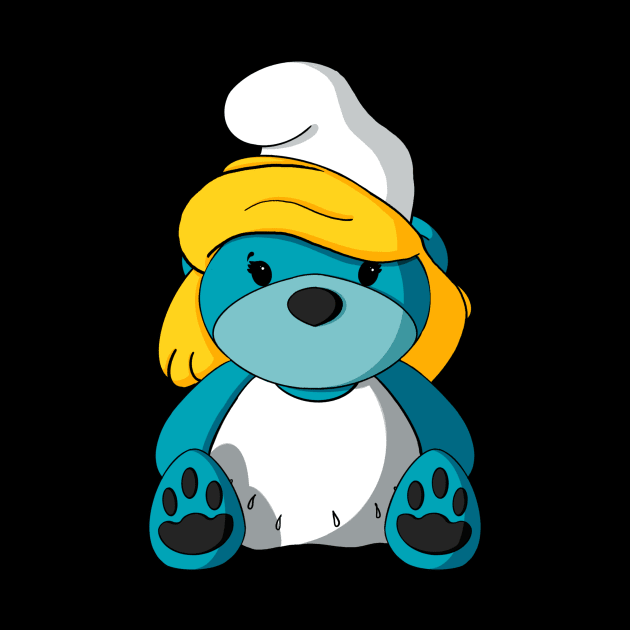 Smurfette Teddy Bear by Alisha Ober Designs