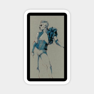 Tillie Dies Fashion Illustration Magnet