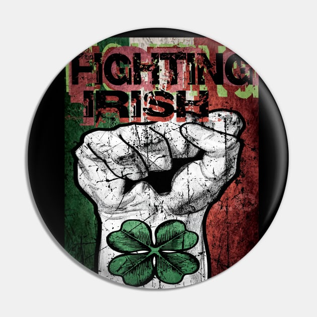 Fighting Irish Tee Shirt Irish Pride Pin by WarriorX