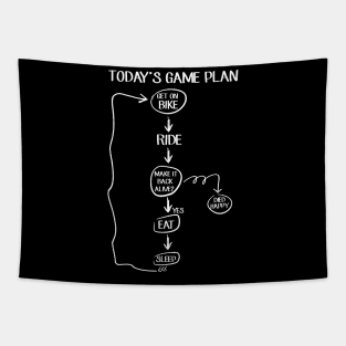 Today_s Game Plan Awesome T shirt For Biker Tapestry