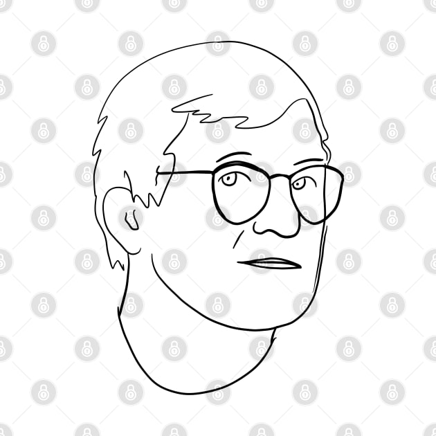 David Hockney Minimal Portrait by isstgeschichte