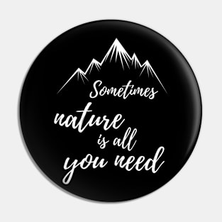 Mountains Hiking Pin