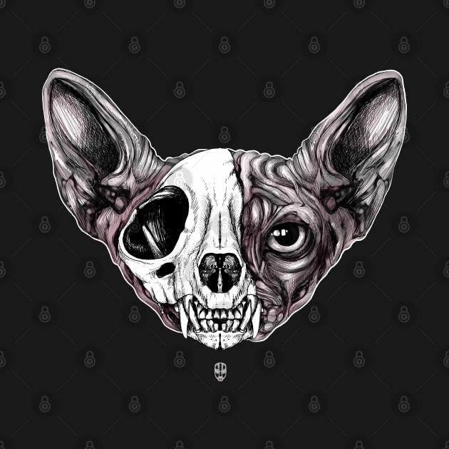 Shynx Half Skull by fakeface