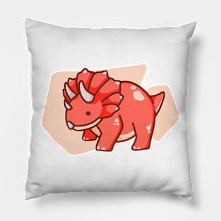 Cute chubby dinosaur, dino, triceratops Pillow