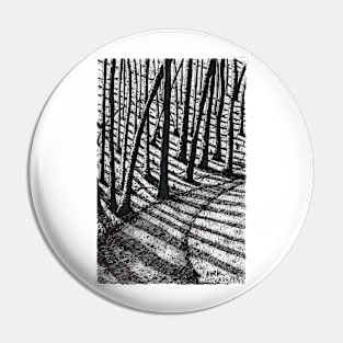 'Trees and Shadows' Pin