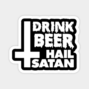 Occult Drink Beer Hail Satan Baphomet Witchcraft Design Magnet