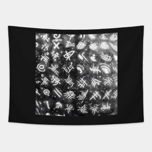 Alien Arcane Aesthic AiArt Alien runes 3 Tapestry