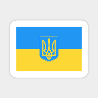 UKRAINE FLAG AND COAT OF ARMS Magnet