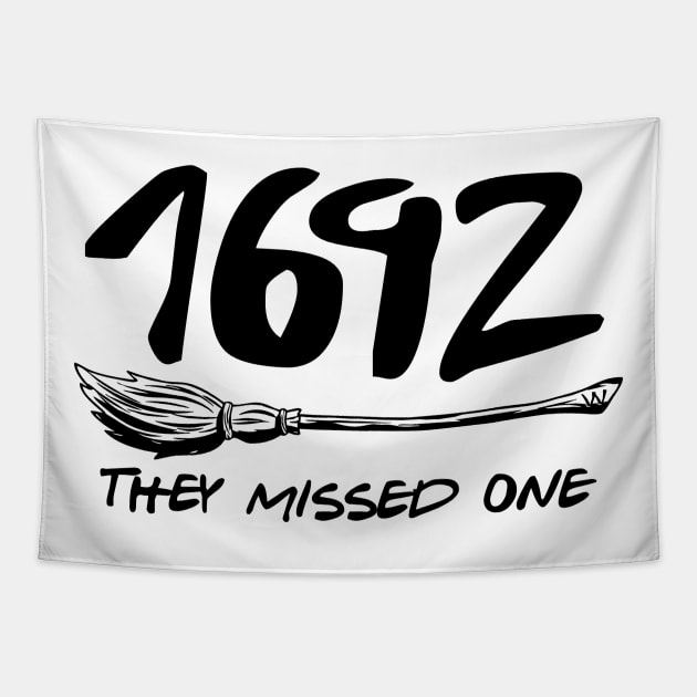 1692 They missed one  Salem broom witch Tapestry by RetroPrideArts