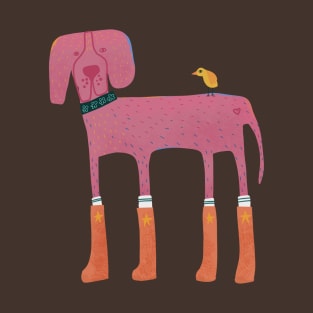 Pink Great Dane T-Shirt