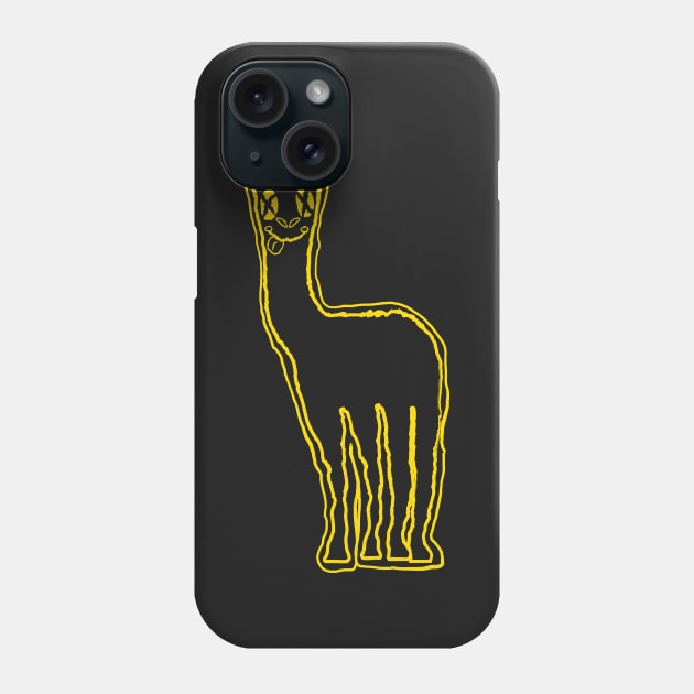 Grunge Tribal Llama Phone Case by pelagio