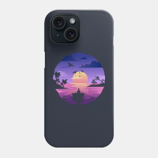 enjoy the sunset at sea Phone Case