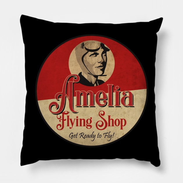 Amelia Vintage Shop Pillow by CTShirts
