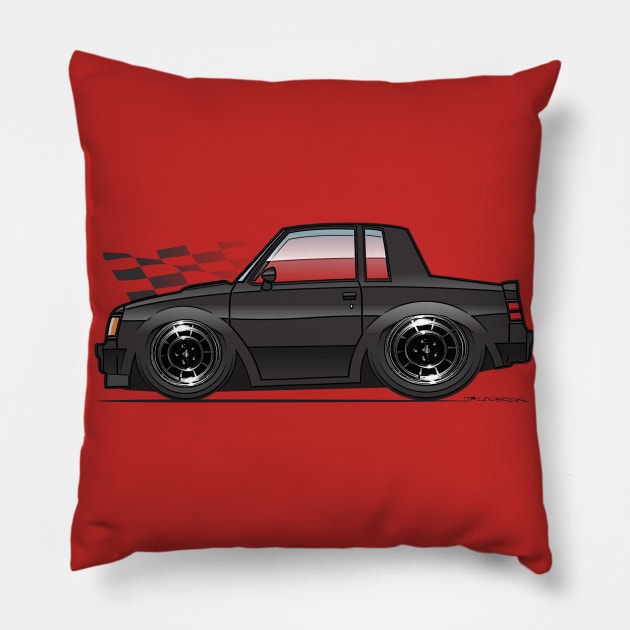 Black Cartoon Pillow by JRCustoms44