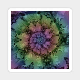 Rainbow Tie Dye 3D Spiral Magnet