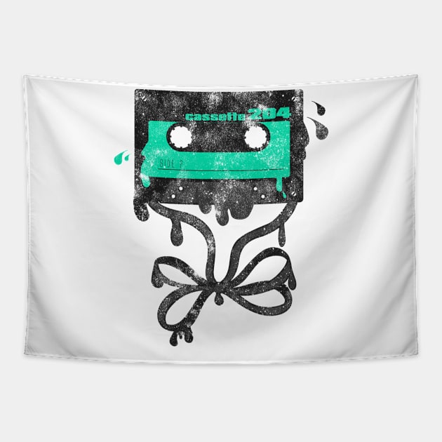 melting cassette shirt,audio cassette,cassette tape,old school,cassette party,retro cassette tape,vintage cassette tape Tapestry by theglaze