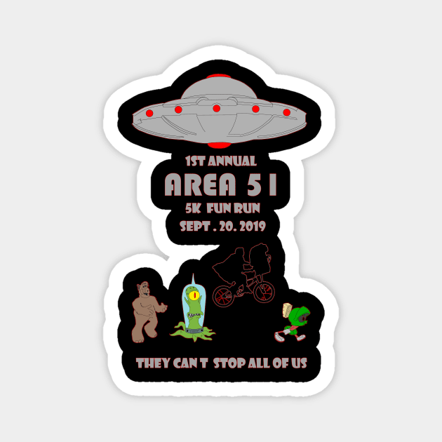 Area 51  fun run Magnet by arxitrav