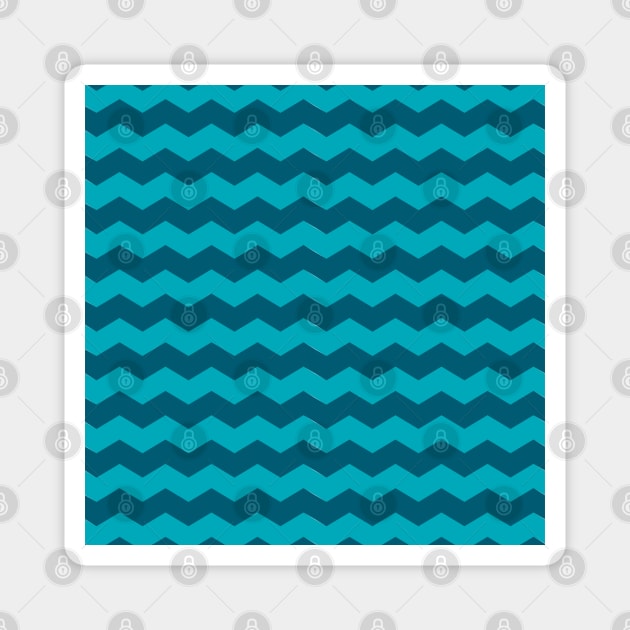 Teal Chevrons Magnet by PSCSCo