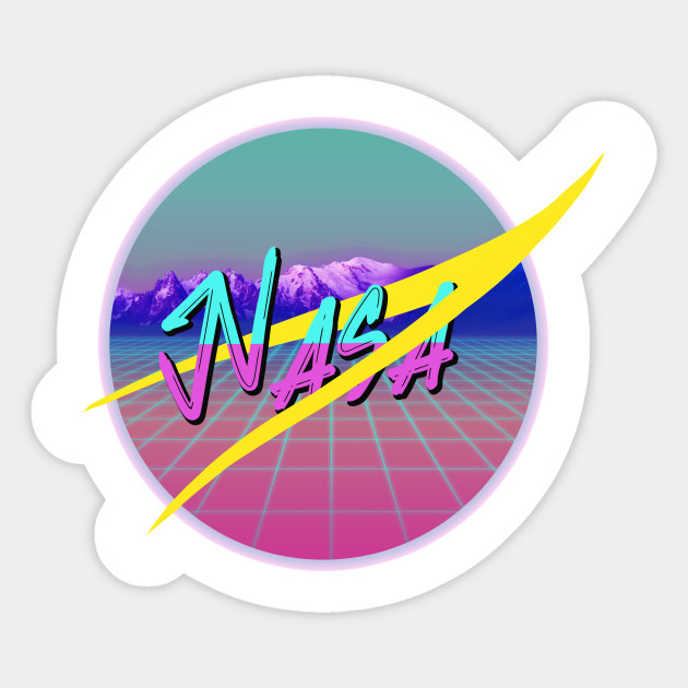 80s Nasa Logo Nasa Sticker Teepublic Au