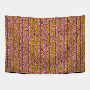 Bamboo Garden- purple & brown Tapestry