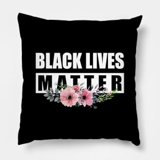 Black Lives Matter Flower Pillow