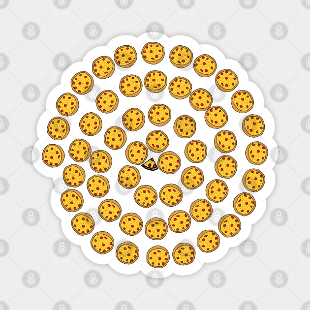 Pepperoni Pizza Spiral Food Magnet by ellenhenryart