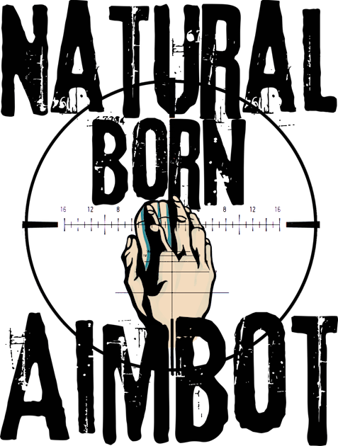 Natural Born Aimbot Kids T-Shirt by AnAzArt