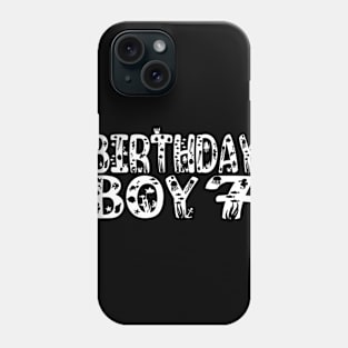 7th Birthday Boy 7 Years Old Fishing Lover Theme Party design Phone Case