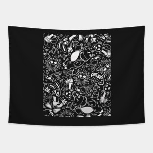 Friends cartoon animal pattern Tapestry