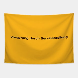 Vorsprung durch Servicestellung (Schwarz) Tapestry