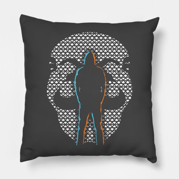 Mr.Robot Silhouette Pillow by andrewcreative