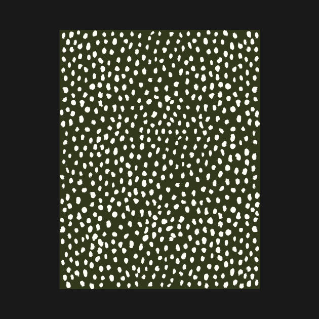 Olive Green Dalmatian Print by cait-shaw