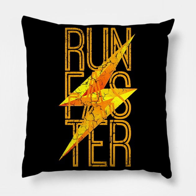 barry allen flash faster run Pillow by SATRIA BINTANG