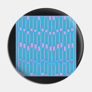 Pretty pink and blue pattern. Abstract geometric design in blue, pink and black with dots. Pin