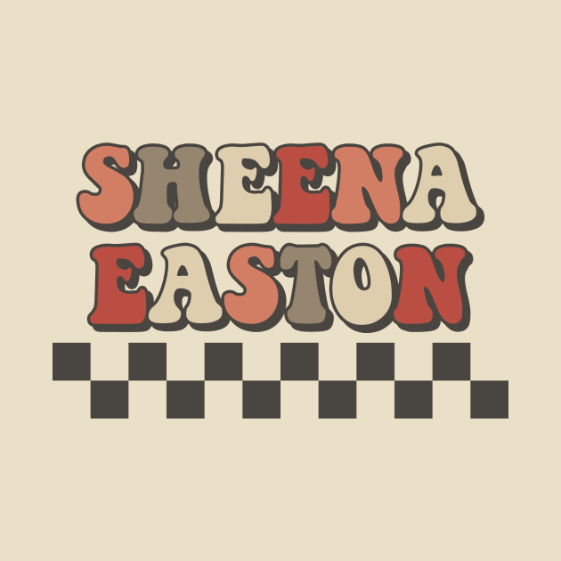 Sheena Easton Checkered Retro Groovy Style by Lucas Bearmonster