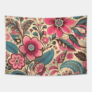 Pink Flowers Tapestry