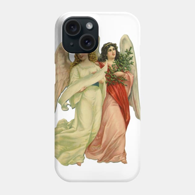 Vintage Victorian Christmas Angels Phone Case by MasterpieceCafe