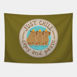 Just Chill Capy and Paste Tapestry