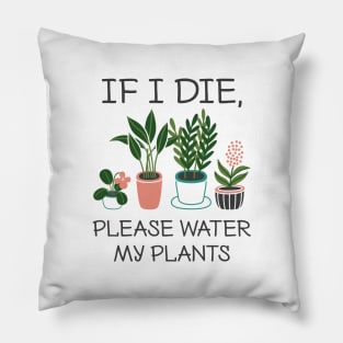 Please Water My Plants Pillow