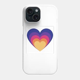 Bi sunset heart in heart Phone Case