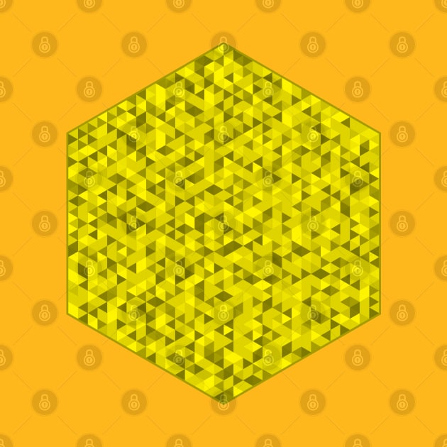 isometric yellow triangles in hexagon by Studio DAVE