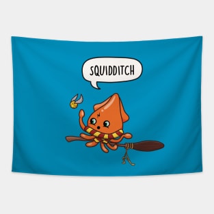 Squidditch Squid playing Quidditch Tapestry