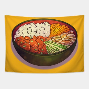 Korean Food Illustration Tapestry